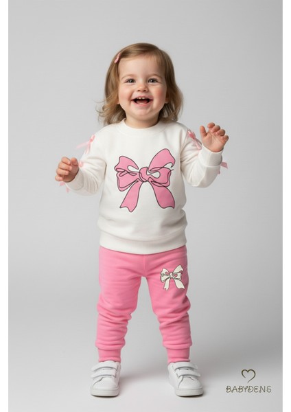 Fiyonklu Kız Bebek 2’li Eşofman Takımı Omuz Çıtçıtlı,yan Kurdele DETAYLI,%100PAMUK Mevsimlik Alt-Üst indirimleri