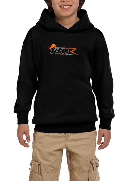 Ktm Supermotard Siyah Çocuk Kapşonlu Sweatshirt