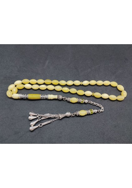 Şevket Alkan Usta Eseri Gümüş Nakkaş Işlemeli Sıkma Kehribar Sertfikalı 8723