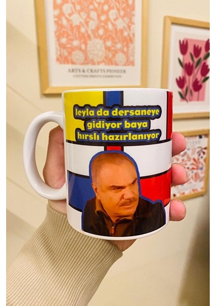 Yaprak Dökümü Acil Matematik Leyla Dersane Beyaz Porselen Kupa Bardak