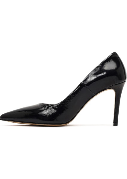 Kadın Siyah Ince Topuklu Rugan Deri Stiletto 25AFD130616 fırsatları