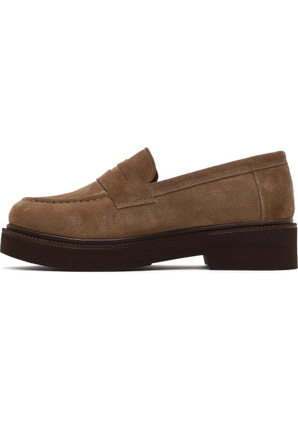 Kadın Vizon Süet Deri Loafer 25AFD130310 fiyatları