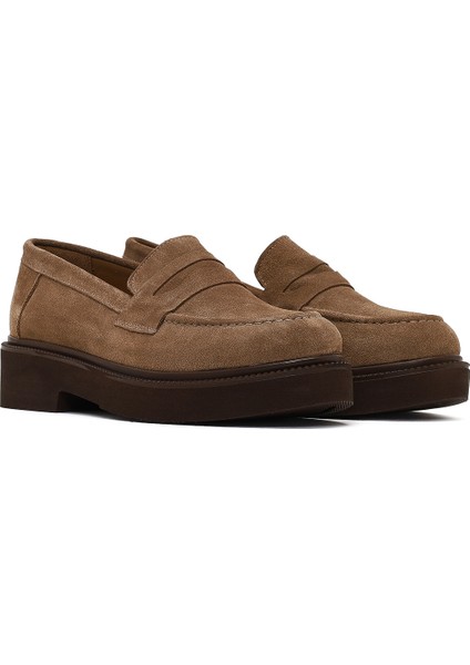 Kadın Vizon Süet Deri Loafer 25AFD130310 modelleri