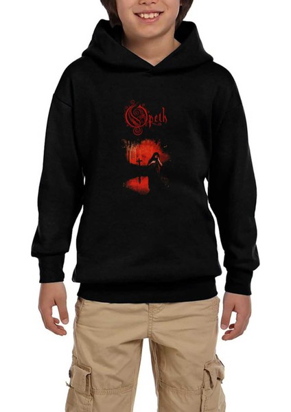 Opeth Still Life Siyah Çocuk Kapşonlu Sweatshirt