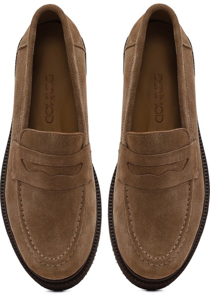 Kadın Vizon Süet Deri Loafer 25AFD130310