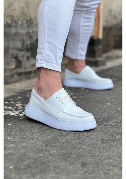 WG508 Beyaz Cilt Ortopedik Taban Erkek Casual Ayakkabı modelleri