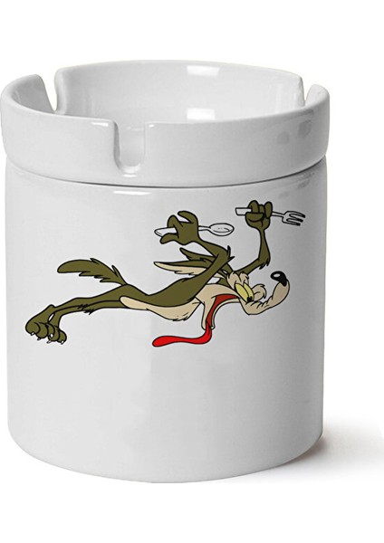 Wile E Coyote Baskılı Porselen Küllük Makinede Yıkanabilir