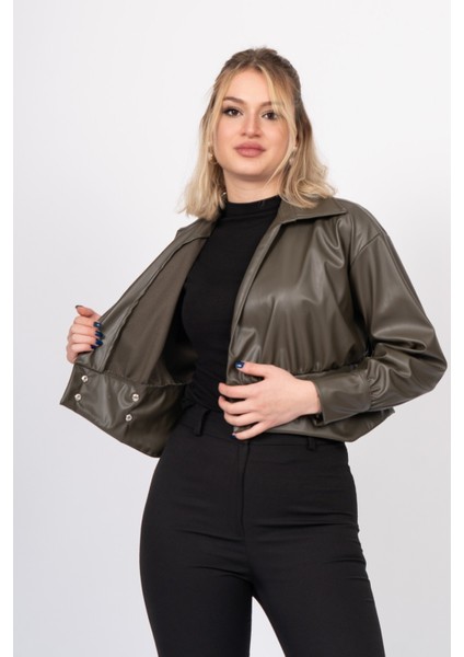 Chromeedge Asymmetric Leather Blouse – 7759 indirimleri