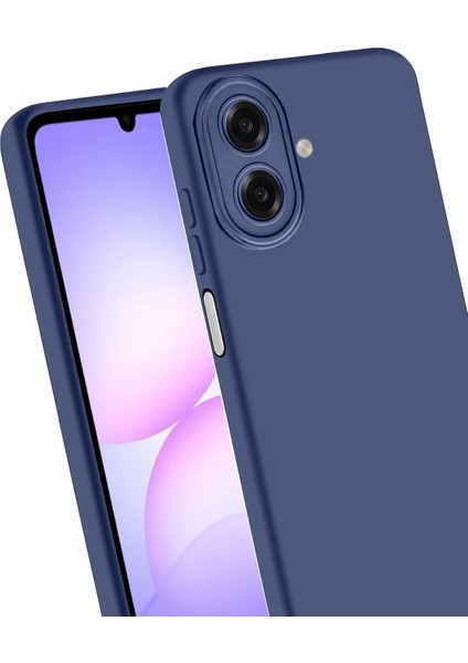 Samsung Galaxy A07 Nano Içi Kadife Silikon - Lacivert modelleri