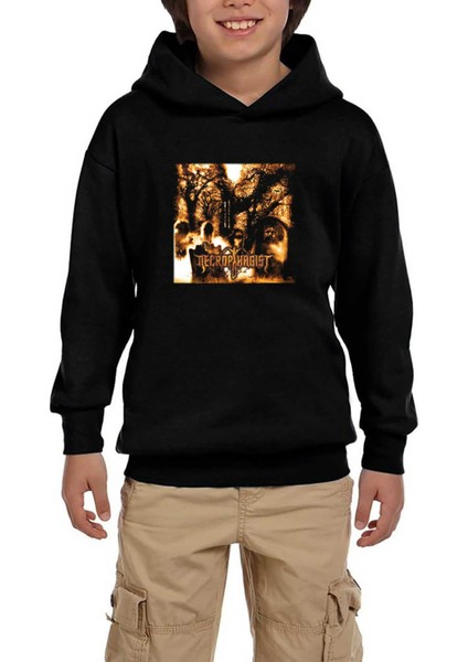 Necrophagist Epitaph Siyah Çocuk Kapşonlu Sweatshirt