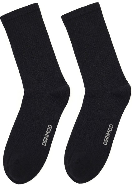 Erkek Siyah Pamuk Uzun Çorap 000A2C35116F