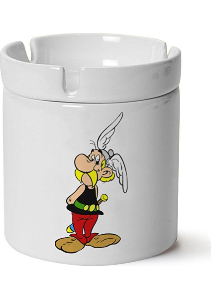 Astrix Obelix Baskılı Porselen Küllük Makinede Yıkanabilir