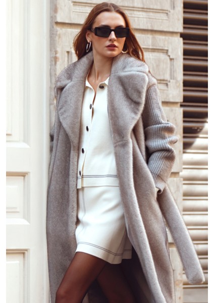 Mirage Kadın Gri Teddy Kaban 25WGP5310FX