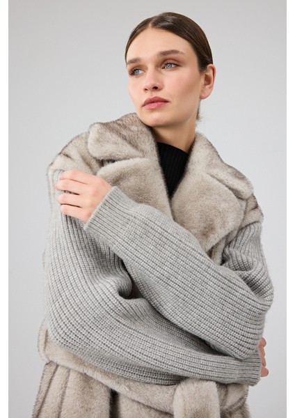 Mirage Kadın Gri Teddy Kaban 25WGP5310FX