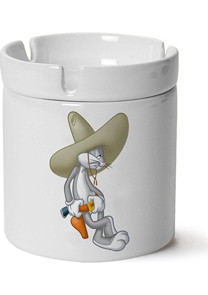 Bugs Bunny Baskılı Porselen Küllük Makinede Yıkanabilir