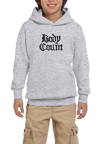 Body Count Merchandise Gri Çocuk Kapşonlu Sweatshirt