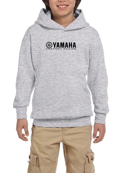 Yamha Factory Racing Gri Çocuk Kapşonlu Sweatshirt