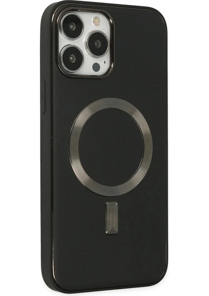 iPhone 13 Pro Max Kılıf Coco Deri Magneticsafe Silikon - Siyah fiyatları