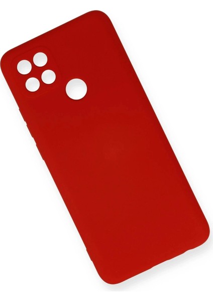 Oppo A15 Kılıf Nano Içi Kadife Silikon - Kırmızı modelleri