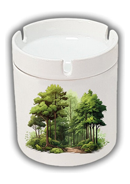 Orman Baskılı Küllük Kül Tablası