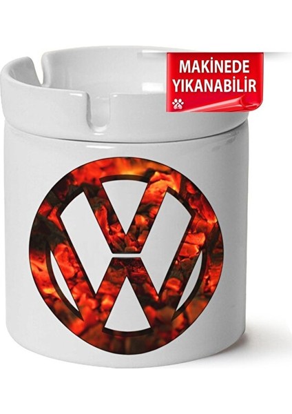 Vw Logo Baskılı Porselen At-Söndür Küllük (Kl-Otmbl-Vw)