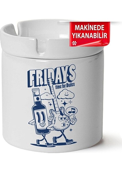 Retro Baskılı Porselen At-Söndür Küllük