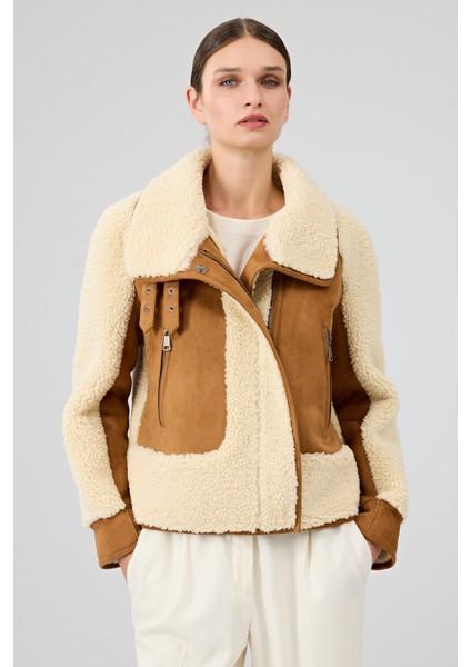 Samoens Kadın Bej Kısa Teddy Mont 25WGP5313FF fiyatları