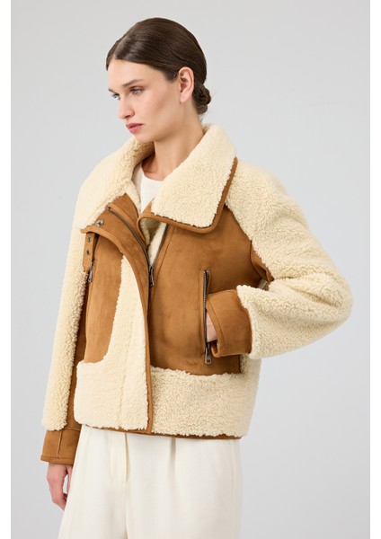 Samoens Kadın Bej Kısa Teddy Mont 25WGP5313FF modelleri