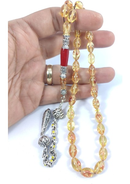 Şevket Alkan Usta Eseri Gümüş Nakkaş Işlemeli Ateş-I Kehribar Sertfikalı 8730 fırsatları