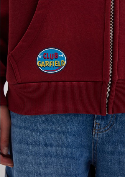 Garfield Baskılı Bordo Sweatshirt 1S10469-85493