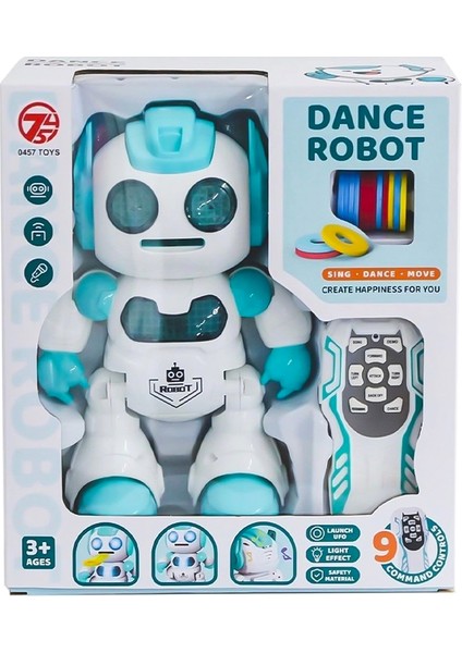 Uzaktan Kumandalı Disk Atan Robot Mavi 60630
