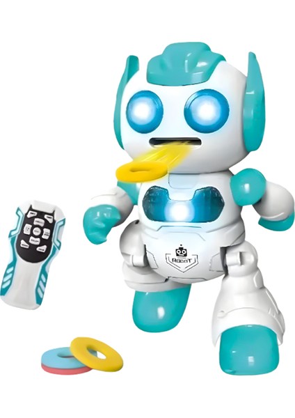 Uzaktan Kumandalı Disk Atan Robot Mavi 60630 fiyatları