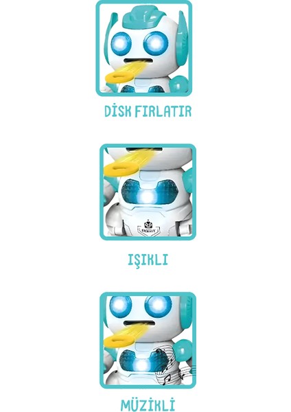 Uzaktan Kumandalı Disk Atan Robot Mavi 60630 fırsatları