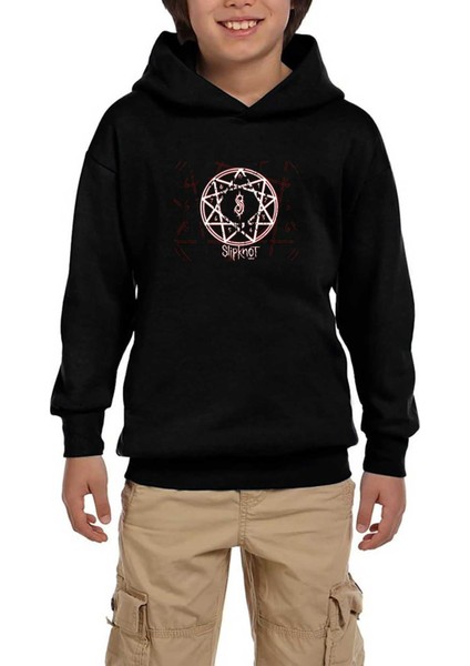 Slipknot Hellknight 2 Siyah Çocuk Kapşonlu Sweatshirt