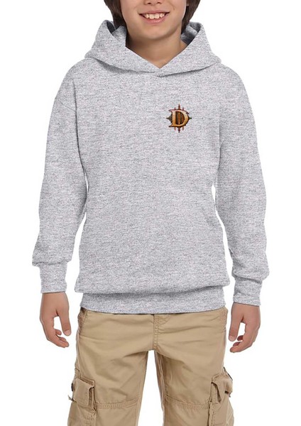 Diablo Iıı Ruhların Meleği Gri Çocuk Kapşonlu Sweatshirt