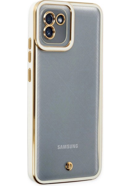 Samsung Galaxy A03 Kılıf Liva Lens Silikon - Beyaz