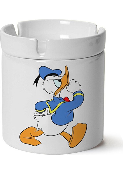Donald Duck Baskılı Porselen Küllük Makinede Yıkanabilir