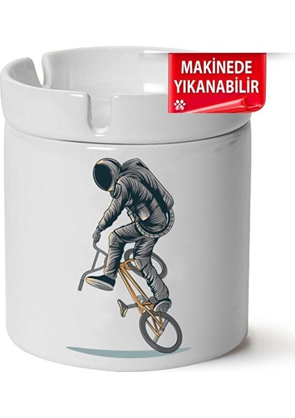 Astronot Baskılı Porselen At-Söndür Küllük (Kl-)