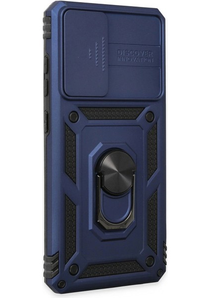 Samsung Galaxy A72 Kılıf Pars Lens Yüzüklü Silikon - Lacivert fiyatları