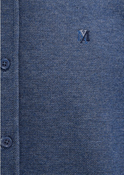 M Logo Nakışlı Lacivert Örme Gömlek 0211763-70718
