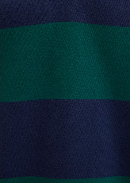 Blok Renkli Bisiklet Yaka Sweatshirt 0S10491-70497