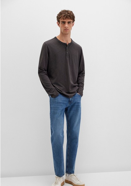 Uzun Kollu Antrasit Tişört 0613117-70092