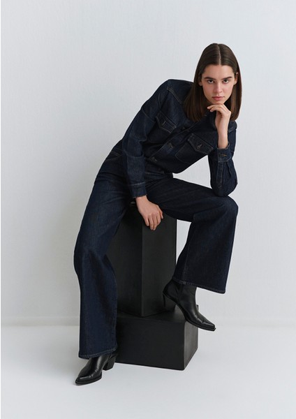 Sylvie Classic Denim Koyu Mavi Jean Tulum 1011018-91362