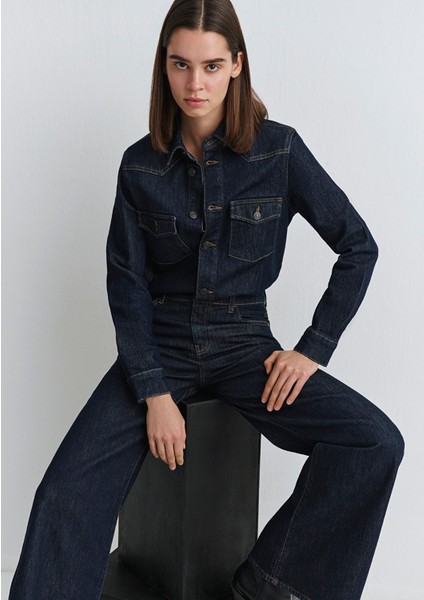 Sylvie Classic Denim Koyu Mavi Jean Tulum 1011018-91362