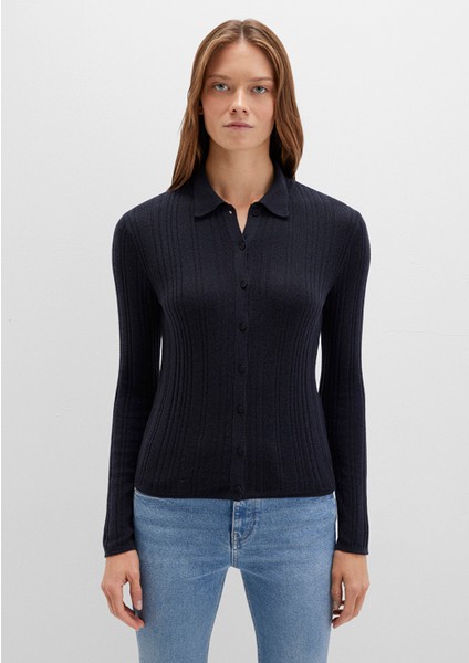 Yün Karışımlı Lacivert Triko Polo 1710838-70489