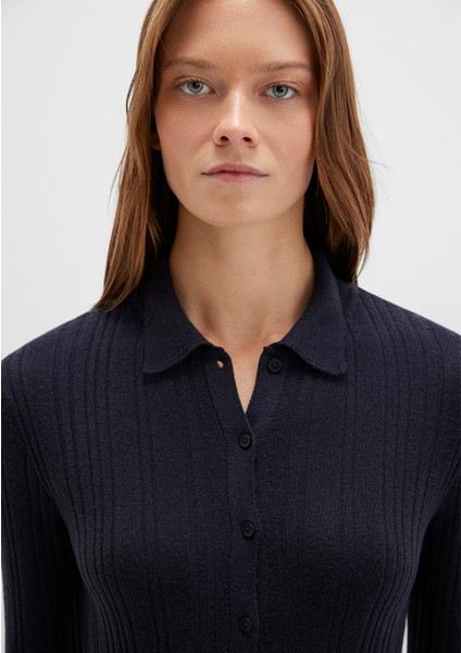 Yün Karışımlı Lacivert Triko Polo 1710838-70489