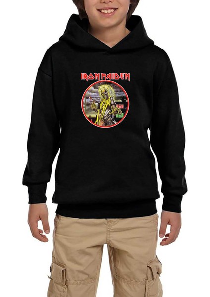 Iron Maiden Killers Siyah Çocuk Kapşonlu Sweatshirt