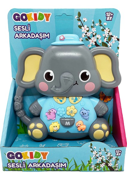 Sevimli Arkadaşım Fil Sesli ve Eğitici Bebek Oyuncağı – Işıklı, Hayvan Sesli