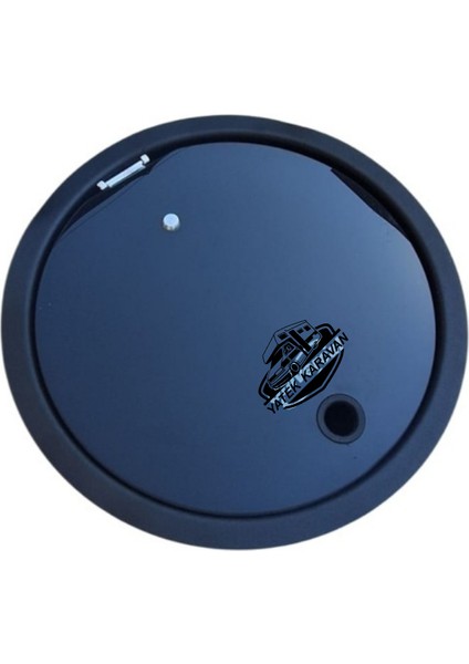 Karavan Tekne Yuvarlak Evye Cam Kapaklı Siyah 34 cm modelleri