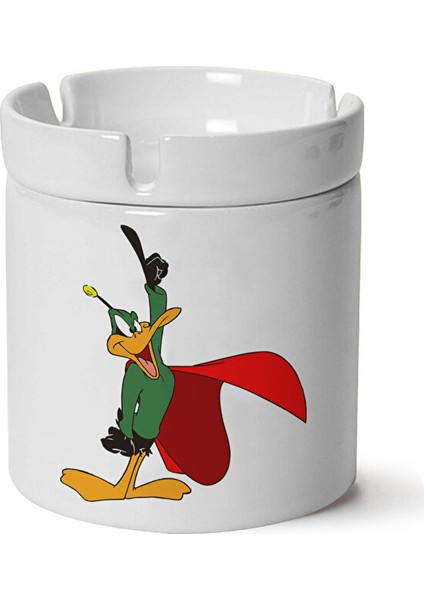 Duck Dodgers Baskılı Porselen Küllük Makinede Yıkanabilir